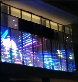 Tủ chống thấm DIP Kính hiển thị LED trong suốt P8 ngoài trời cho quảng cáo / sân khấu